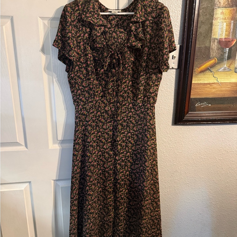 Chic Long Sleeve Floral Dress